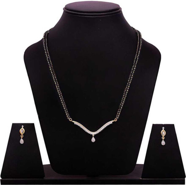 Sublime W Alloy Gold-plated Gold, Black, White Jewellery Set (Pack of 1) โ Black