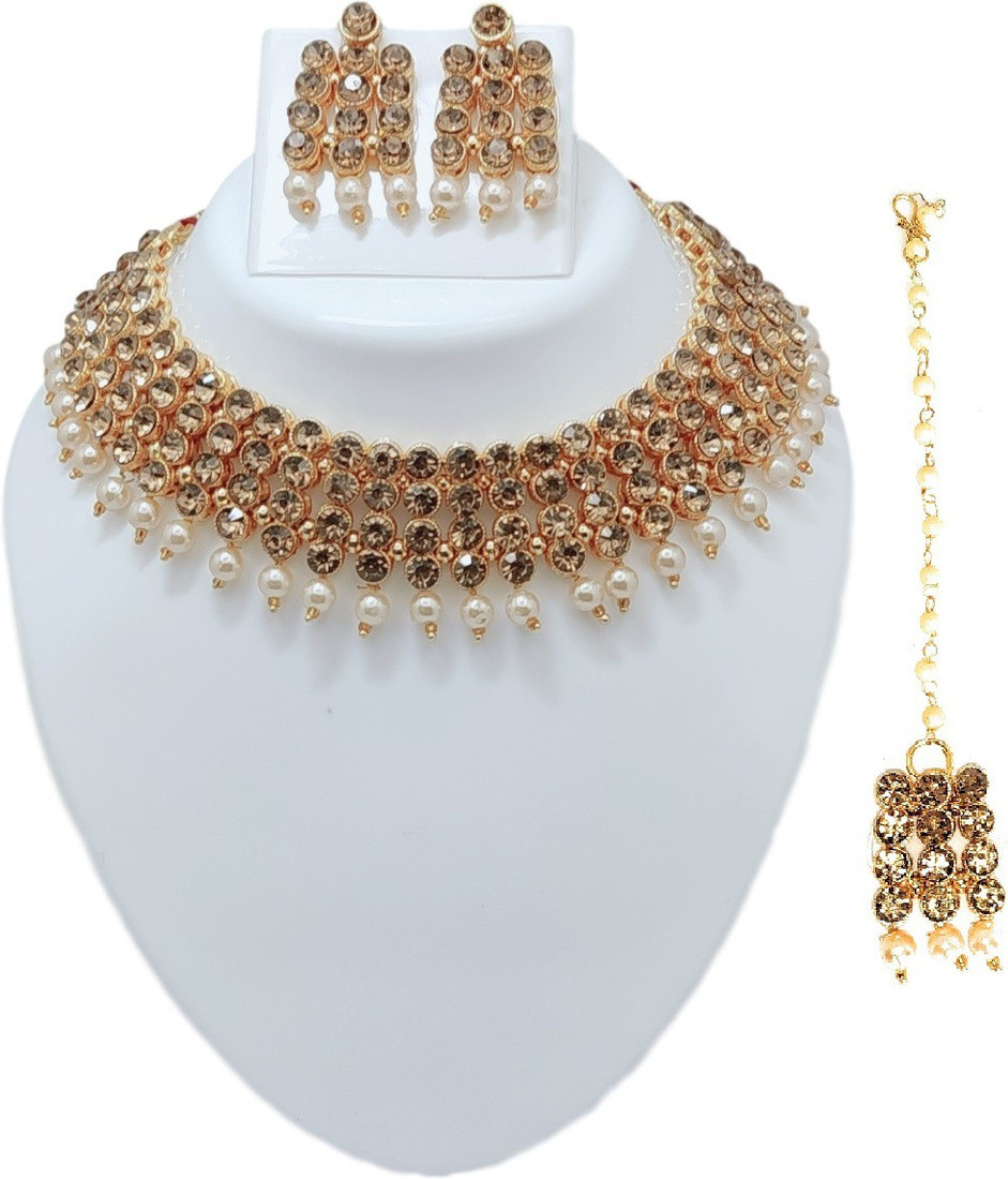Sublime W Alloy Gold-plated Gold Jewellery Set – Gold