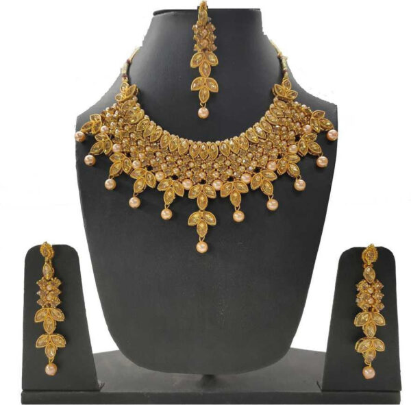 Sublime W Alloy Gold-plated Gold Jewellery Set (Pack of 1) – Gold