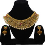 Sublime w alloy gold plated gold multicolor jewellery set multicolor