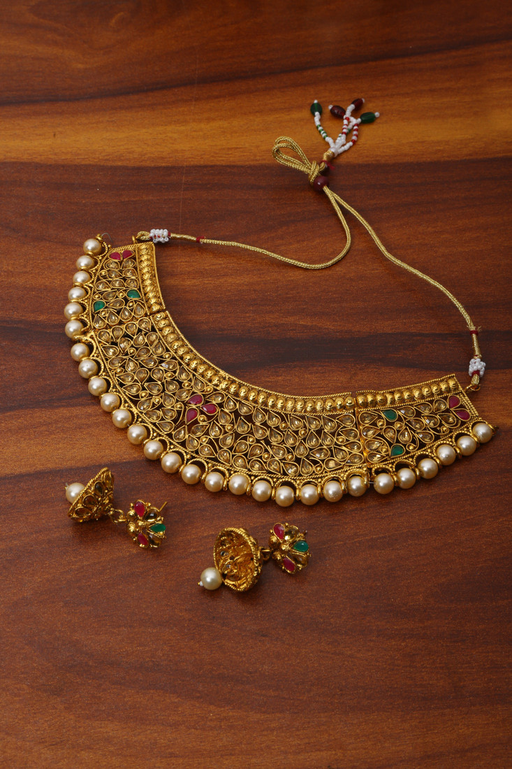Sublime W Alloy Gold-plated Gold, Multicolor Jewellery Set – Multicolor – view 2
