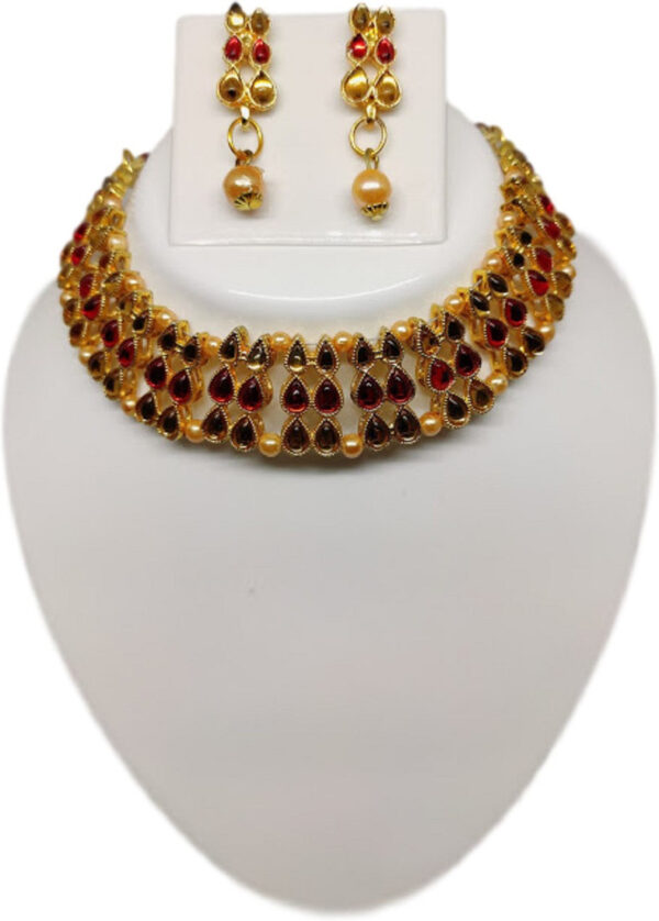 Sublime W Alloy Gold-plated White Jewellery Set (Pack of 1) – White
