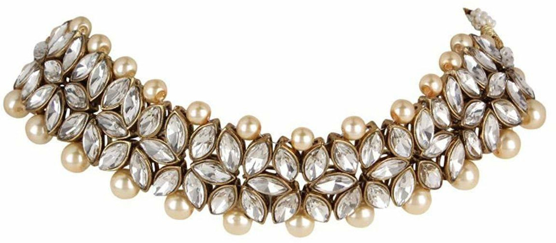 Sublime W Alloy Gold-plated White Jewellery Set – White – view 3