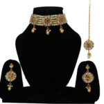 Sublime w alloy gold white jewellery set white