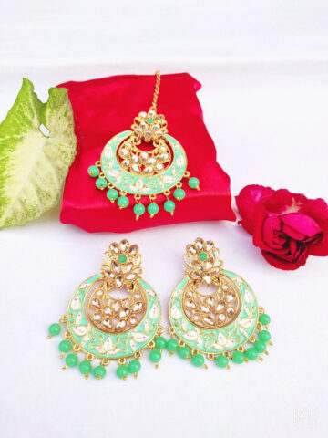 Sublime W Alloy Green, Gold Jewellery Set – Green