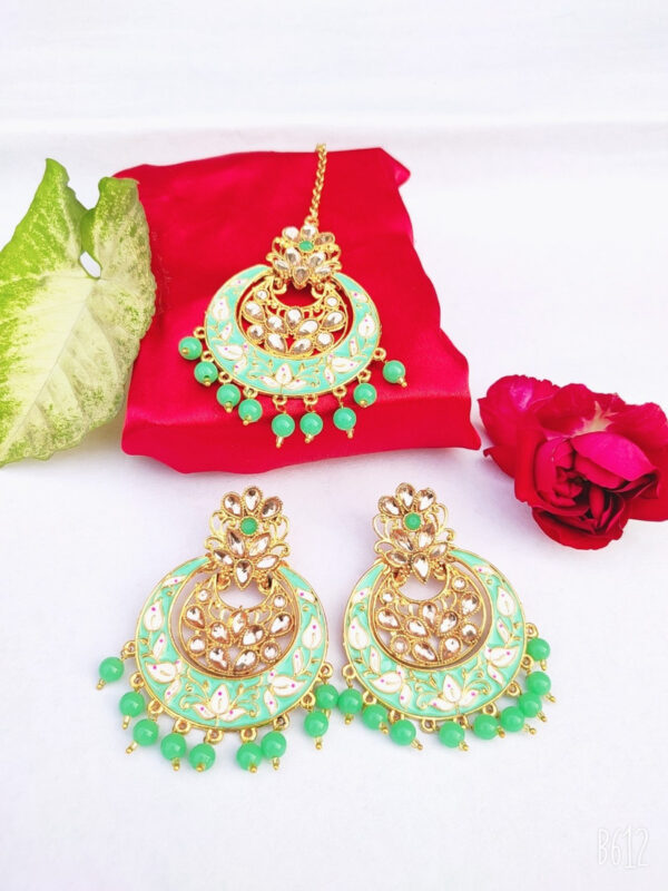 Sublime W Alloy Green, Gold Jewellery Set – Green