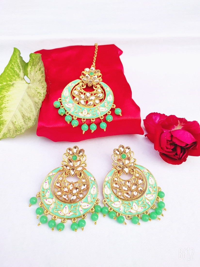 Sublime W Alloy Green, Gold Jewellery Set – Green
