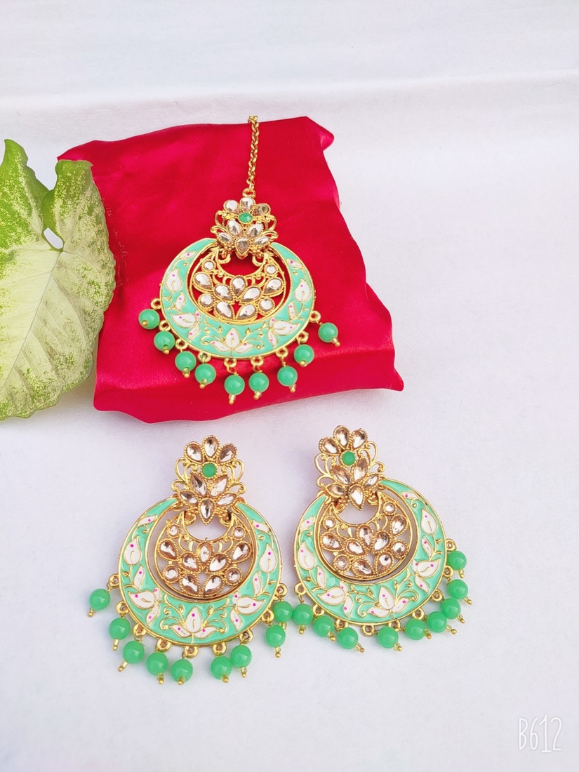 Sublime W Alloy Green, Gold Jewellery Set – Green – view 2