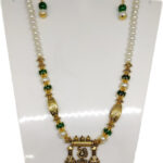 Sublime w alloy green white gold jewellery set pack of 1 gold