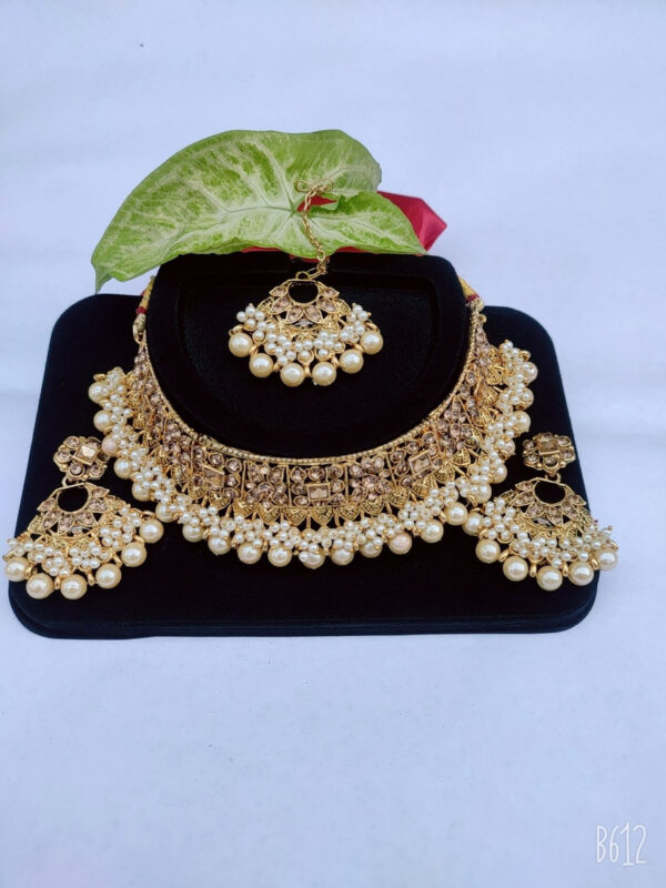Sublime W Alloy Jewel Set (Gold, White) – Gold, White