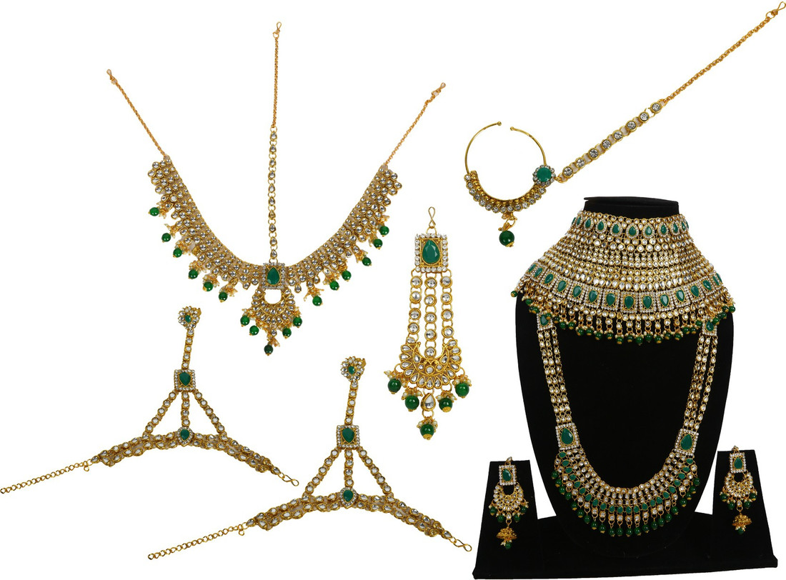 Sublime W Alloy Jewel Set (Red, Gold) – Red, Gold