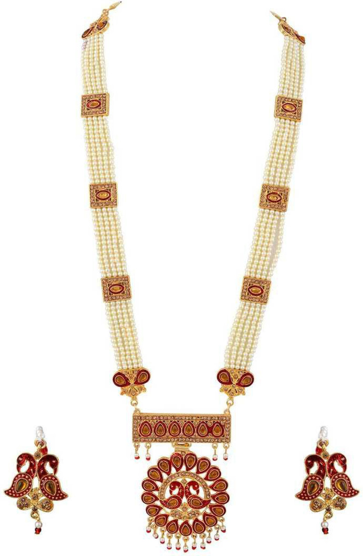 Sublime W Alloy Red, Gold, White Jewellery Set – White – view 3