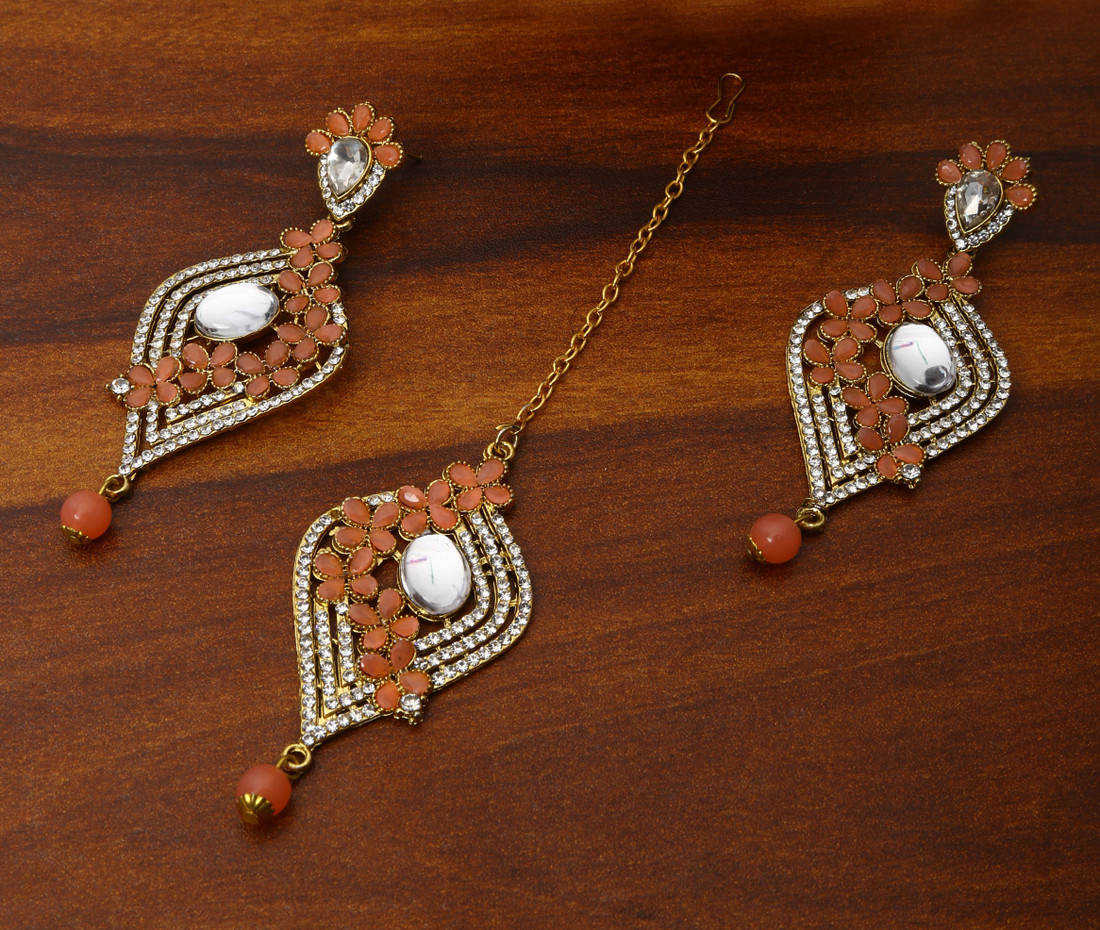 Sublime W Alloy White, Gold Jewellery Set – White – view 4