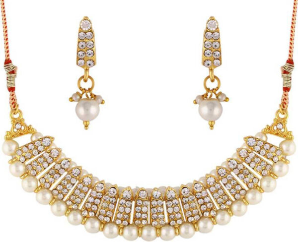 Sublime W Alloy White Jewellery Set – White