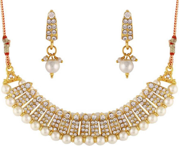 Sublime W Alloy White Jewellery Set – White
