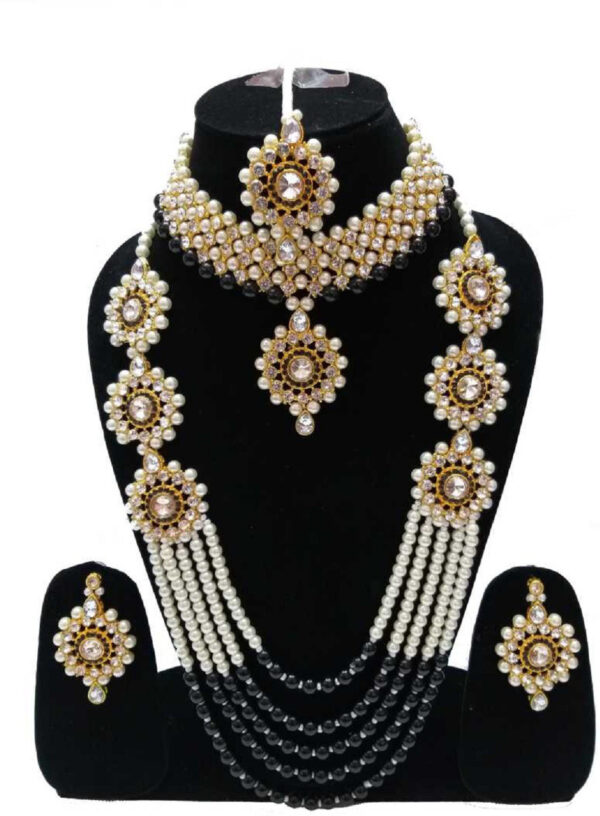 Sublime W Brass Gold-plated Black Jewellery Set – Black