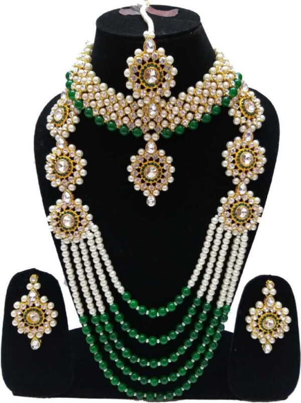 Sublime W Brass Gold-plated Green Jewellery Set – Green