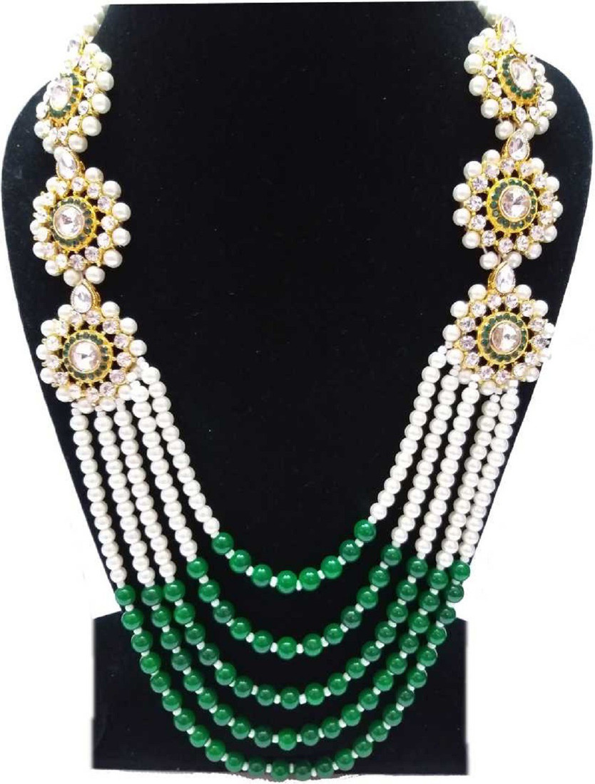 Sublime W Brass Gold-plated Green Jewellery Set – Green – view 3