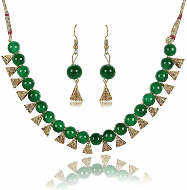 Sublime W Brass Green, Gold Jewellery Set (Pack of 1) – Gold