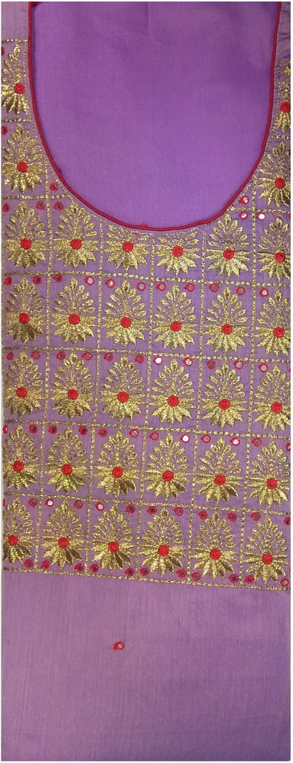 Sublime W Chanderi Embellished Salwar Suit Material () – Mauve – view 3