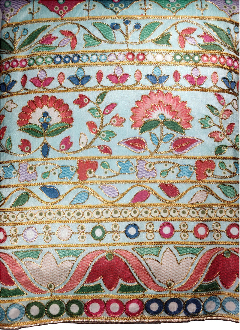 Sublime W Chanderi Embellished Suit Fabric – Light Blue – view 3