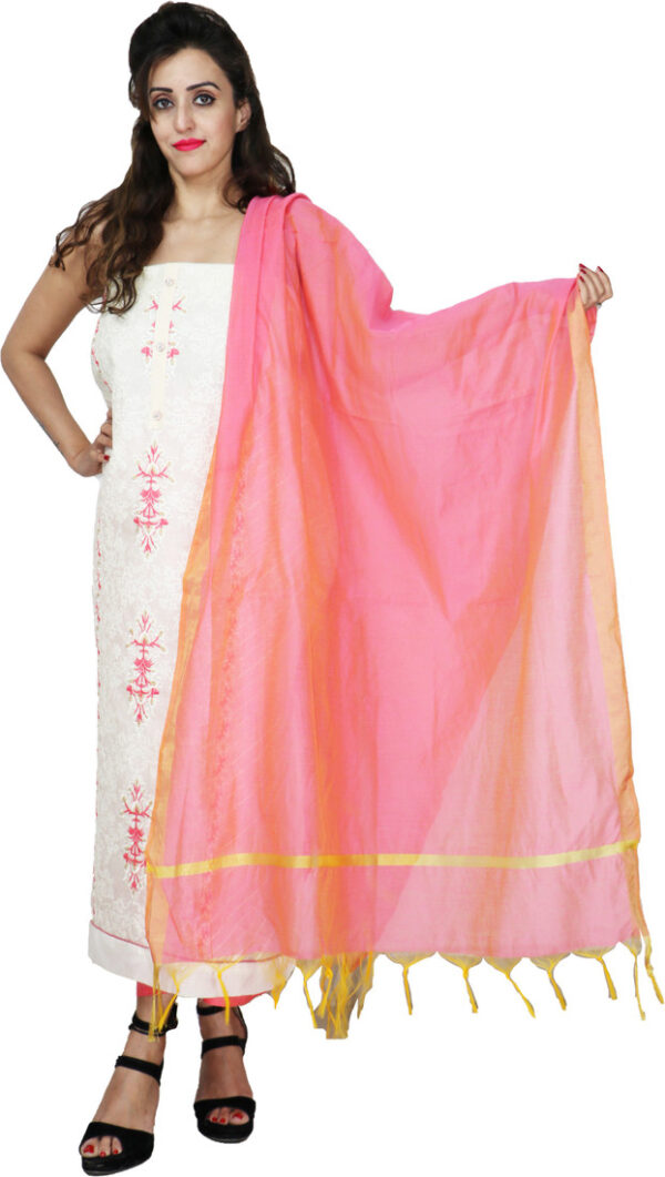 Sublime W Chanderi Embroidered Salwar Suit Material () – Multicolor