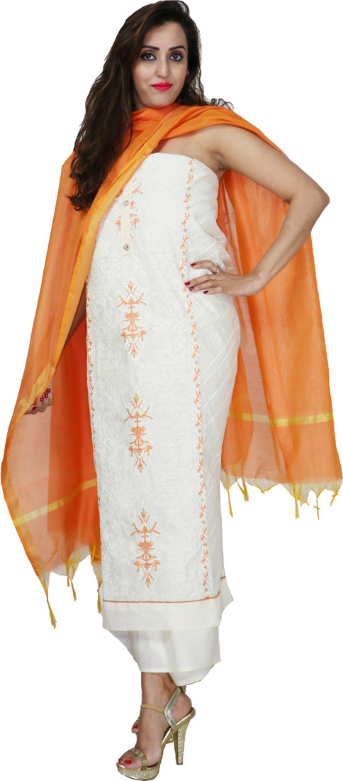 Sublime W Chanderi Embroidered Salwar Suit Material () – Multicolor