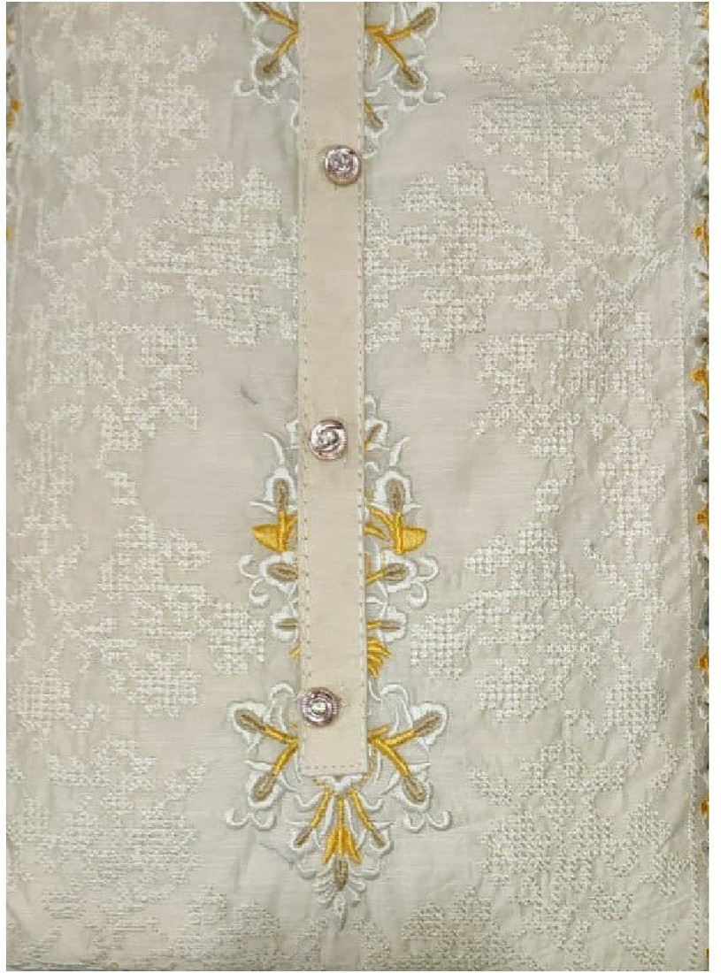 Sublime W Chanderi Embroidered Salwar Suit Material () – Multicolor – view 3