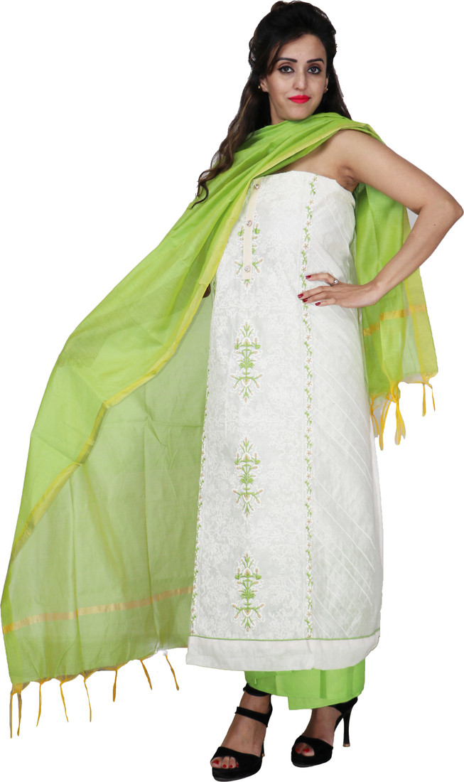 Sublime W Chanderi Embroidered Salwar Suit Material – Multicolor – view 4