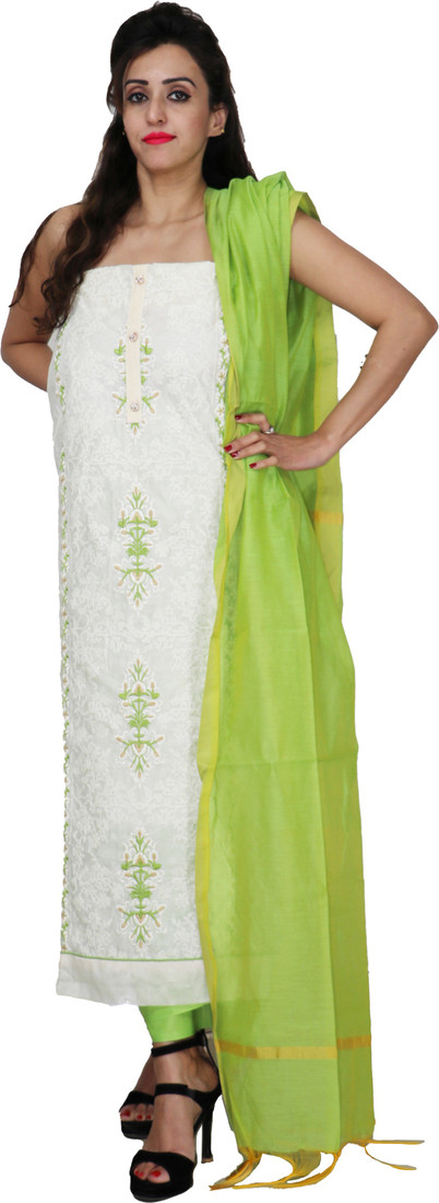 Sublime W Chanderi Embroidered Salwar Suit Material – Multicolor – view 5