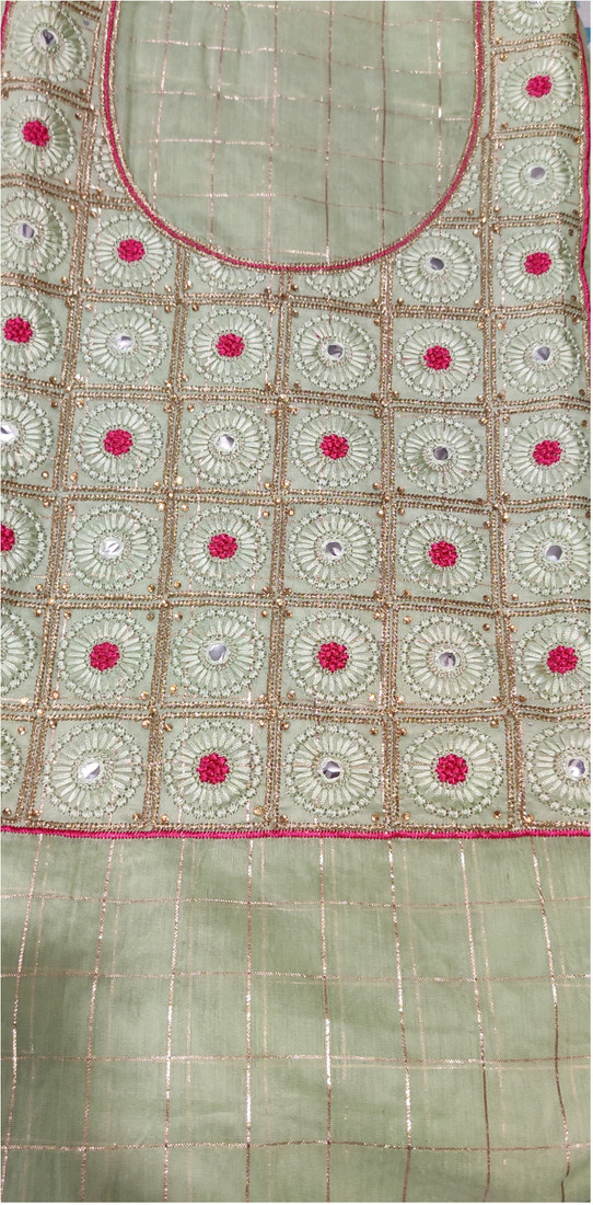 Sublime W Chanderi Embroidered Suit Fabric – Light Green – view 3