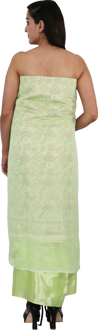 Sublime W Chanderi Printed Suit Fabric – Light Green – view 2