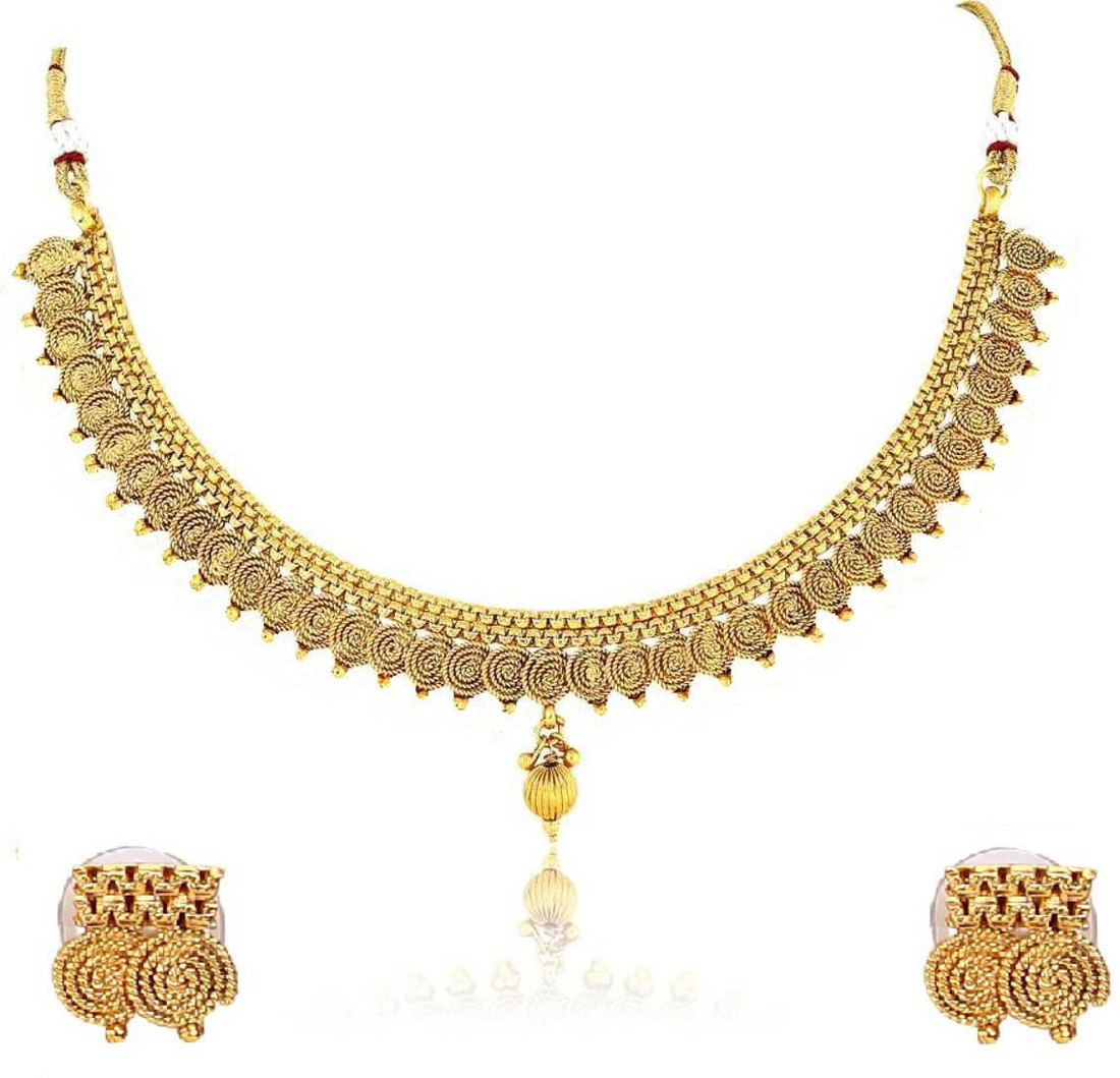 Sublime W Copper Gold Jewellery Set – Gold