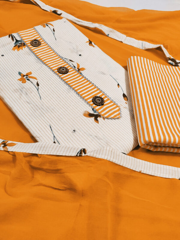 Sublime W Cotton Blend Printed Salwar Suit Material () – Orange