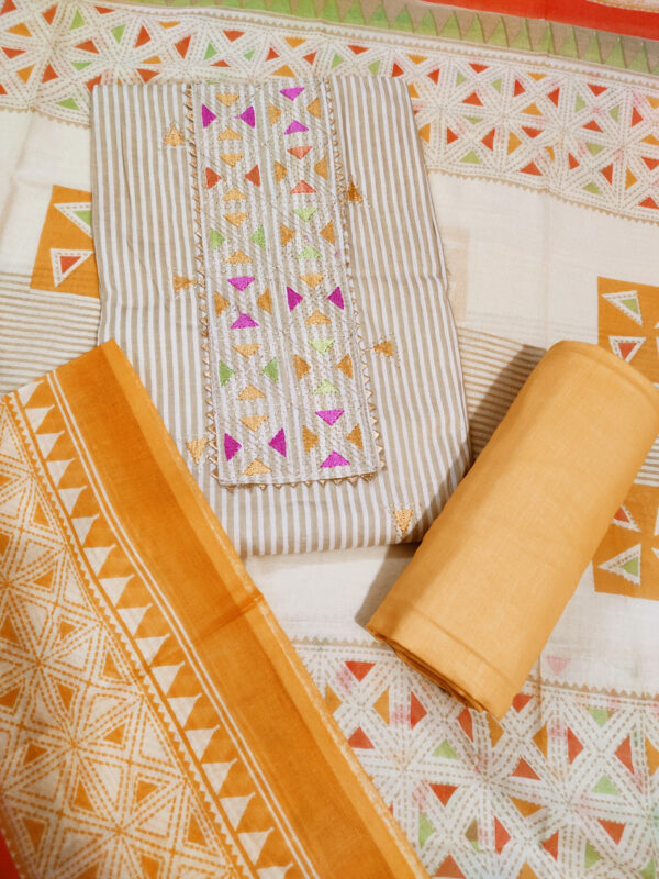 Sublime W Cotton Blend Printed Salwar Suit Material – Yellow