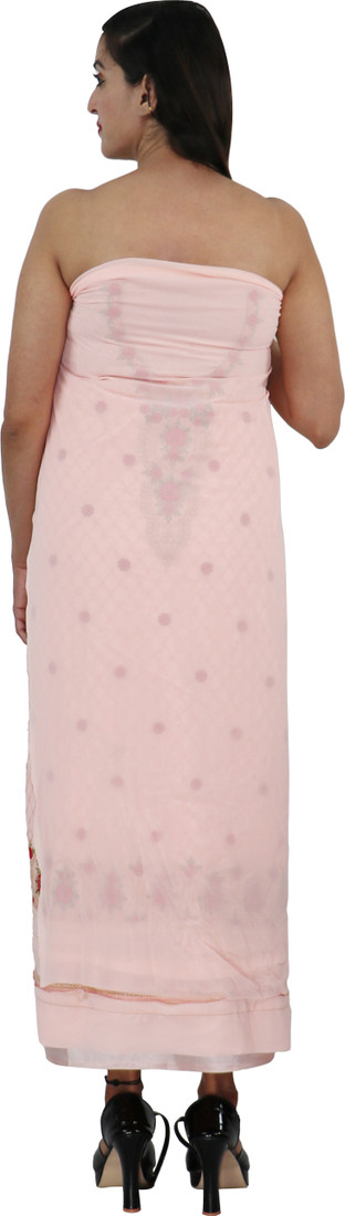 Sublime W Georgette Embroidered Salwar Suit Material – Peach, red – view 2