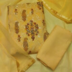 Sublime w georgette salwar suit material unstitched yellow