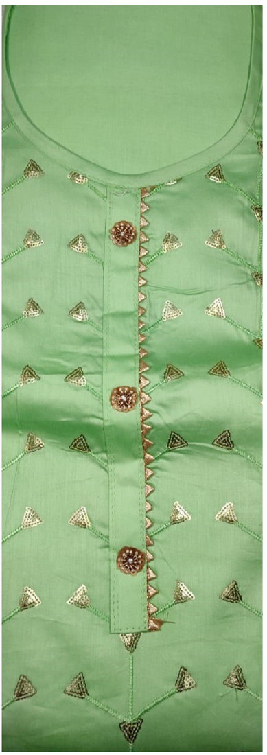 Sublime W Polycotton Embellished Salwar Suit Material – Light Green – view 3