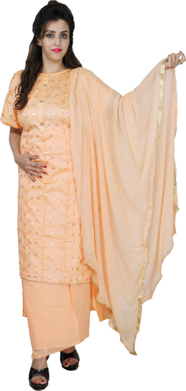 Sublime W Polycotton Embellished Salwar Suit Material – Orange