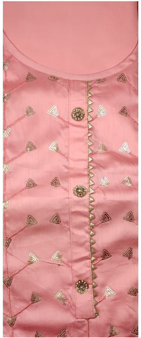 Sublime W Polycotton Embellished Salwar Suit Material () – Pink – view 3