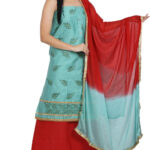 Sublime w polycotton embroidered salwar suit material green