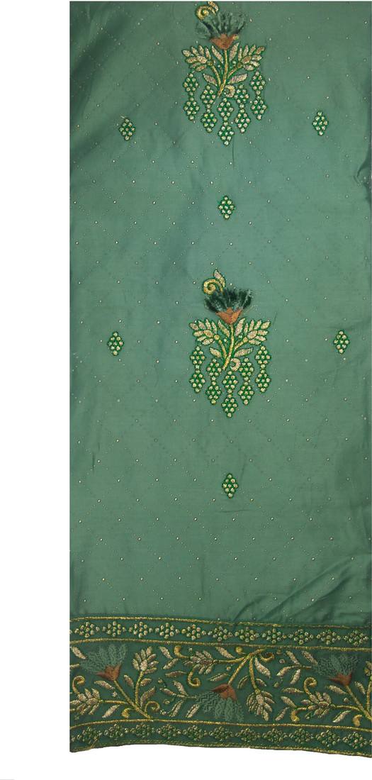 Sublime W Polycotton Embroidered Salwar Suit Material () – Green – view 2