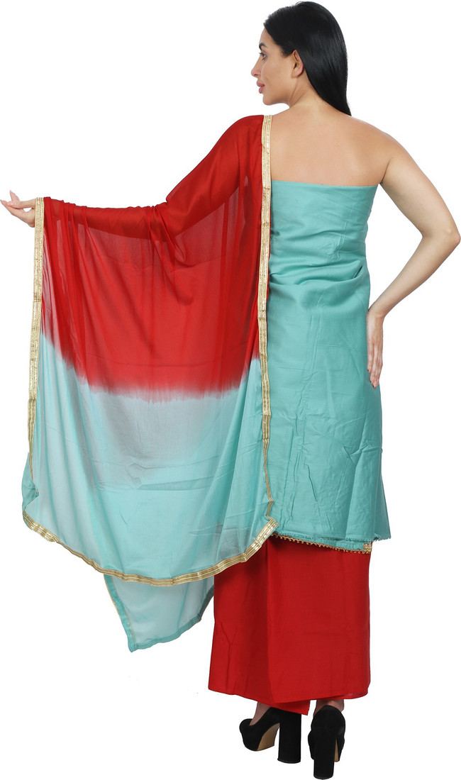 Sublime W Polycotton Embroidered Salwar Suit Material () – Green – view 2