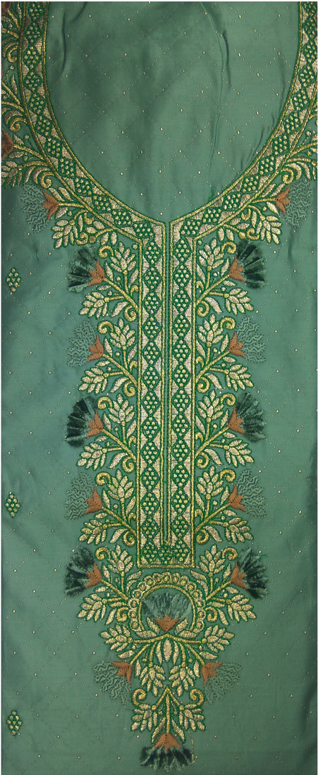 Sublime W Polycotton Embroidered Salwar Suit Material () – Green – view 4
