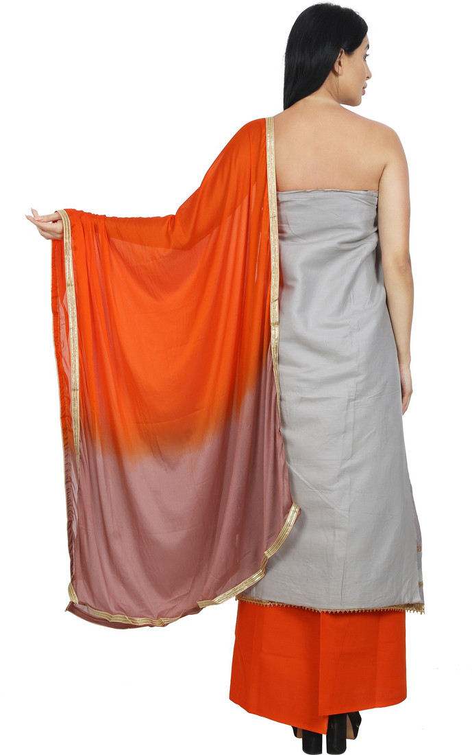 Sublime W Polycotton Embroidered Salwar Suit Material () – Grey – view 2