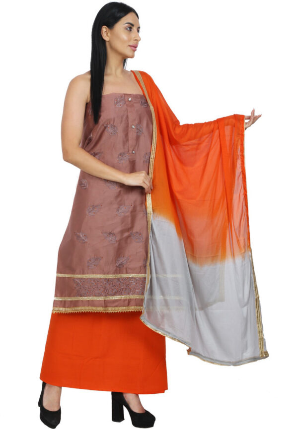 Sublime W Polycotton Embroidered Salwar Suit Material () – Light Brown