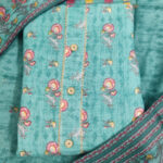 Sublime w polycotton floral print salwar suit material green