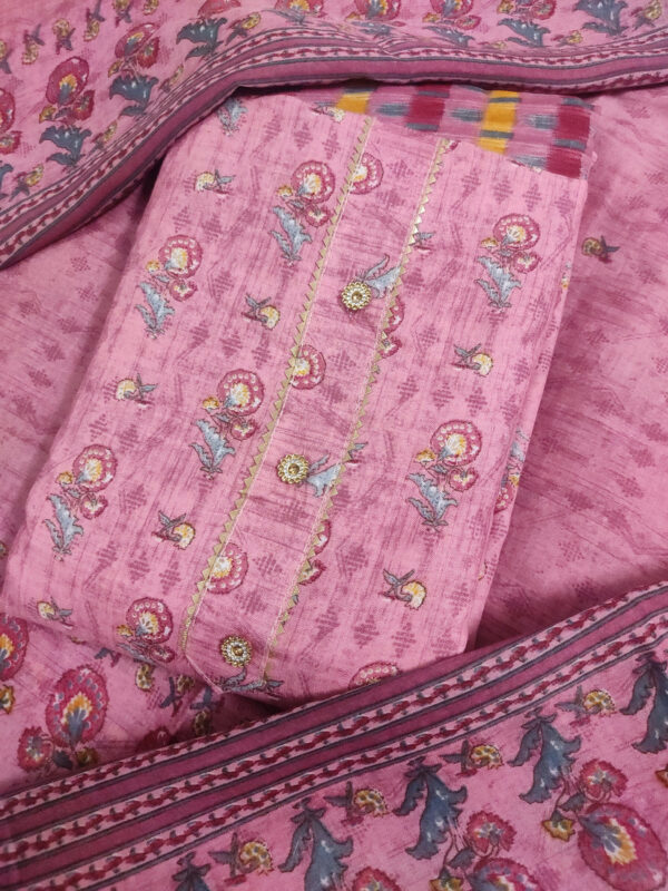 Sublime W Polycotton Floral Print Salwar Suit Material – Pink