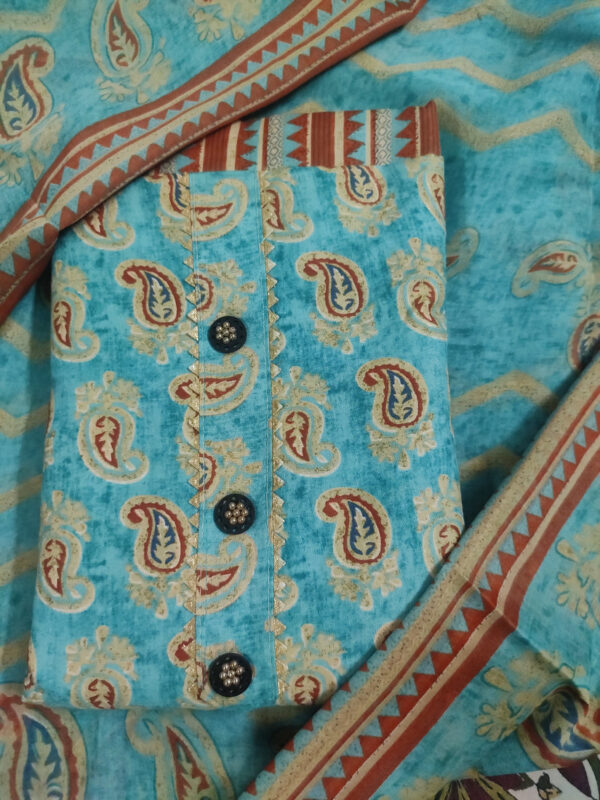 Sublime W Polycotton Printed Salwar Suit Material () – Blue