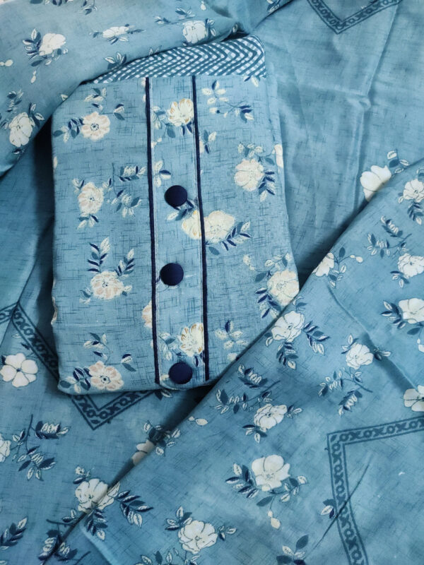 Sublime W Polycotton Printed Salwar Suit Material () – Blue